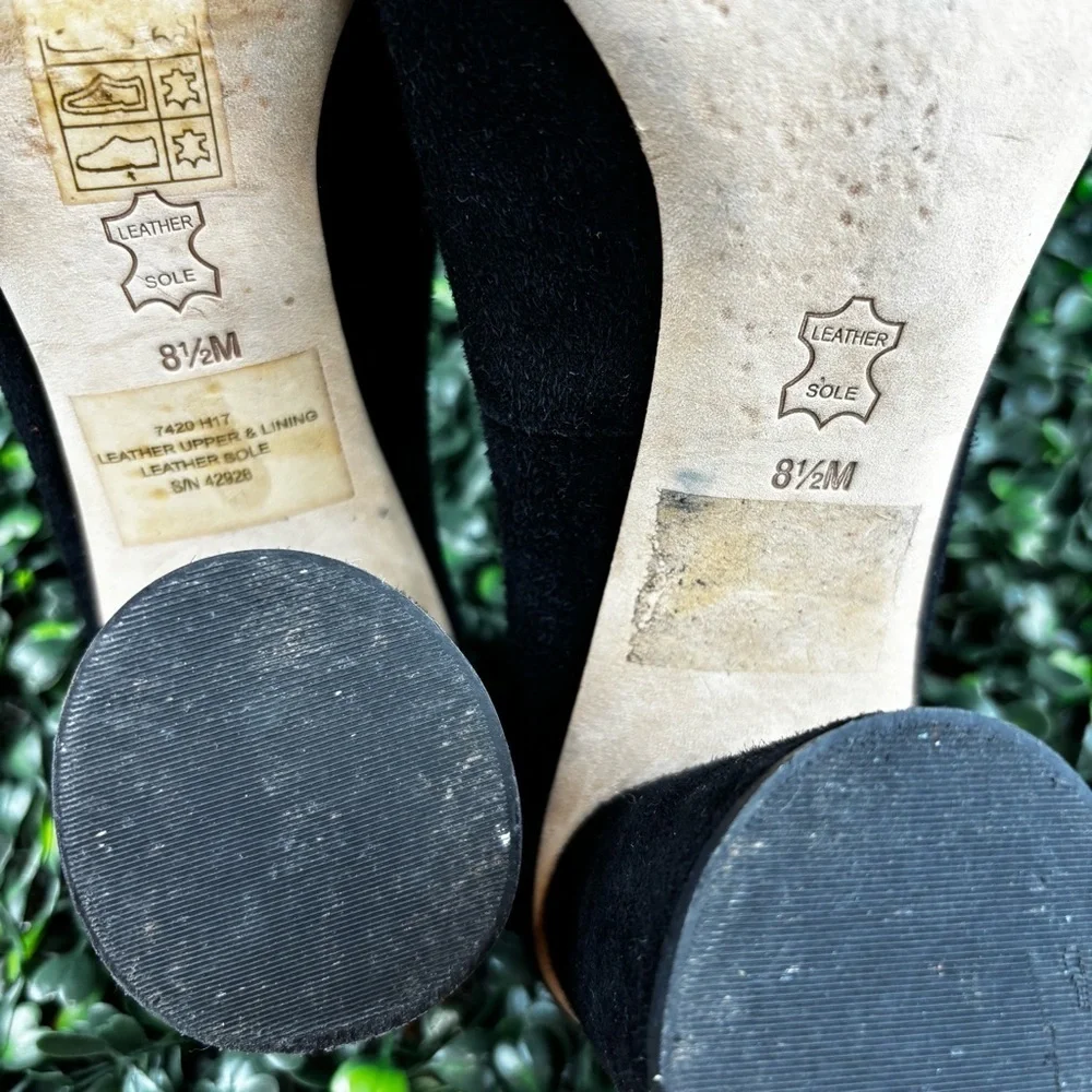 TORY BURCH THERESE BLACK SUEDE PUMPS